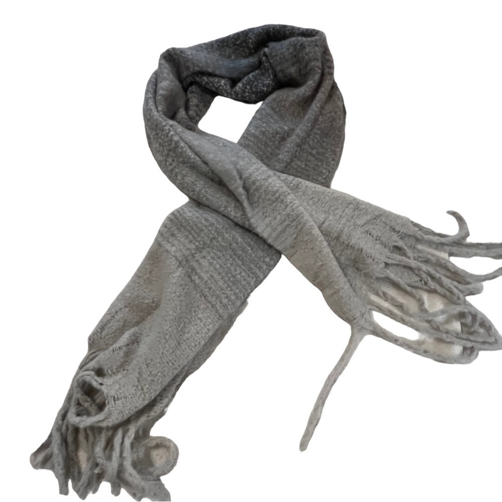 Anthropologie Mer Sea for Anthropologie Large Blanket Scarf Wrap Ombre gray OS - Picture 6 of 11